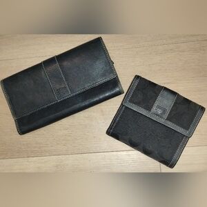 Black Coach Wallet 2fer
